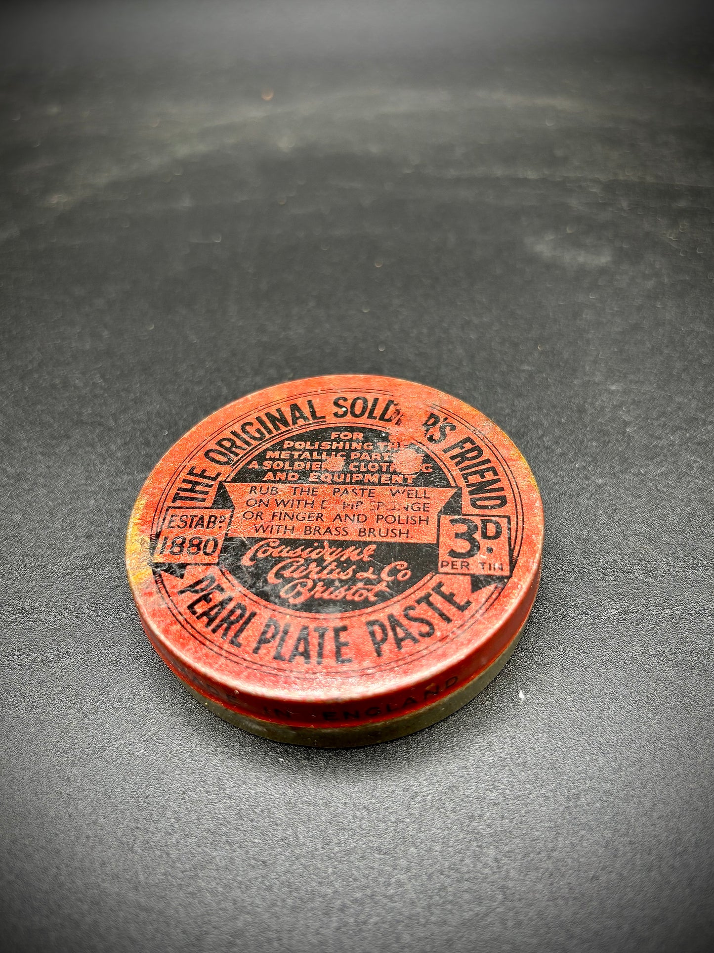WW1 Pearl Paste 'Original Soldiers Friend' Tin