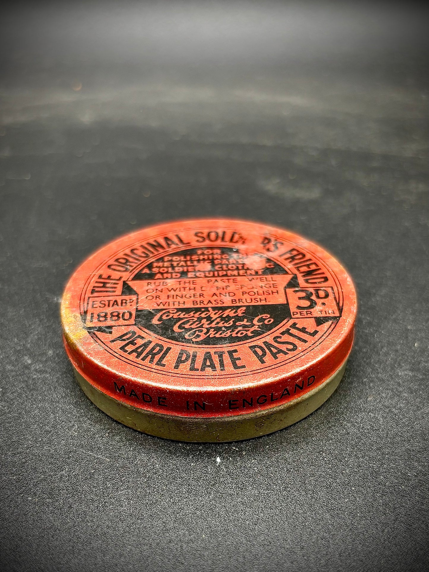 WW1 Pearl Paste 'Original Soldiers Friend' Tin