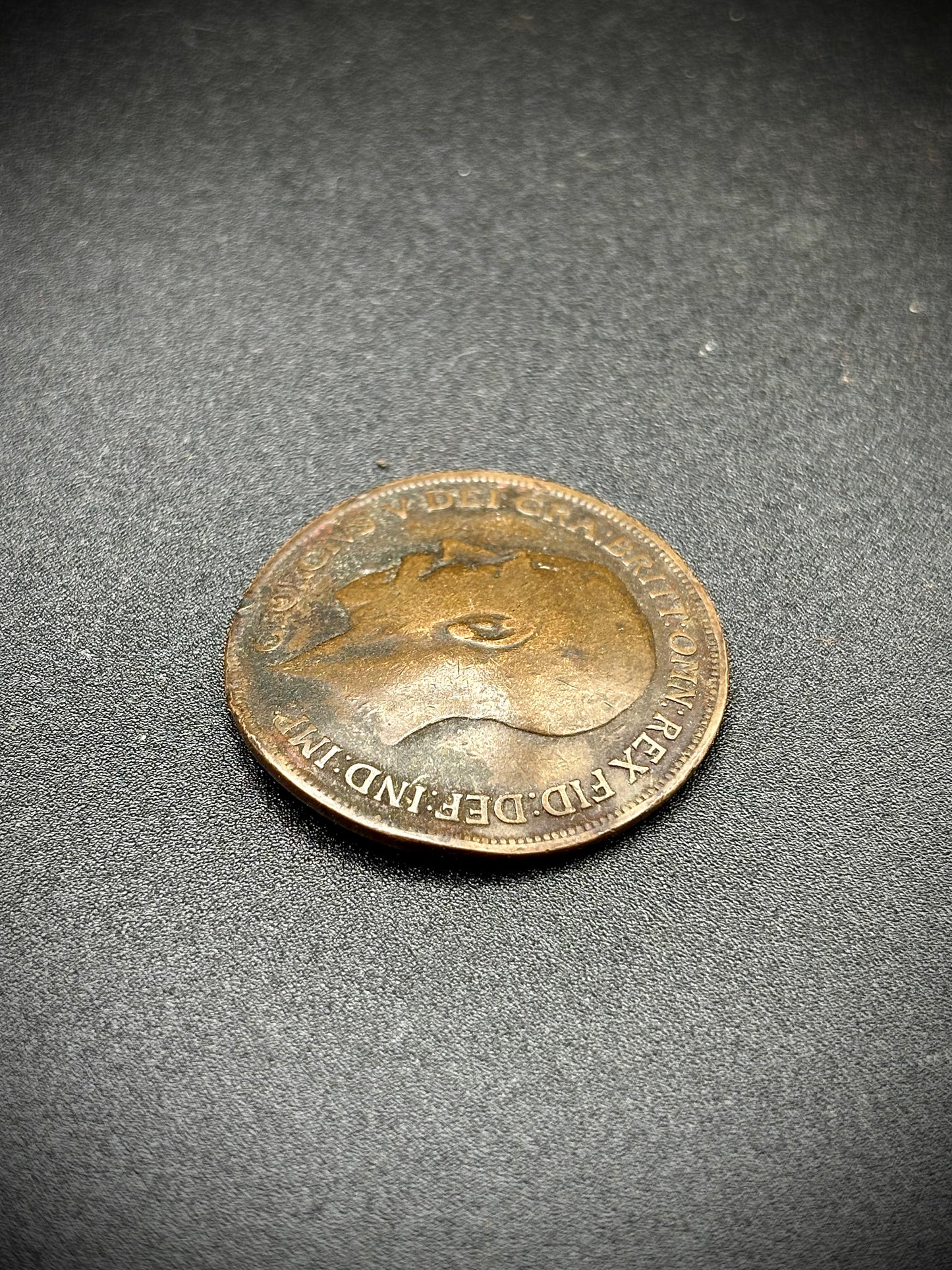 WW1 1915 Dated Penny Coin Hit By Shrapnel