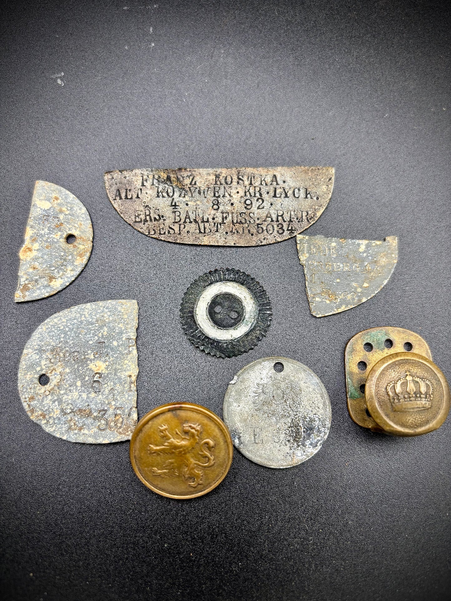 WW1 German Relic Lot Found In The Somme