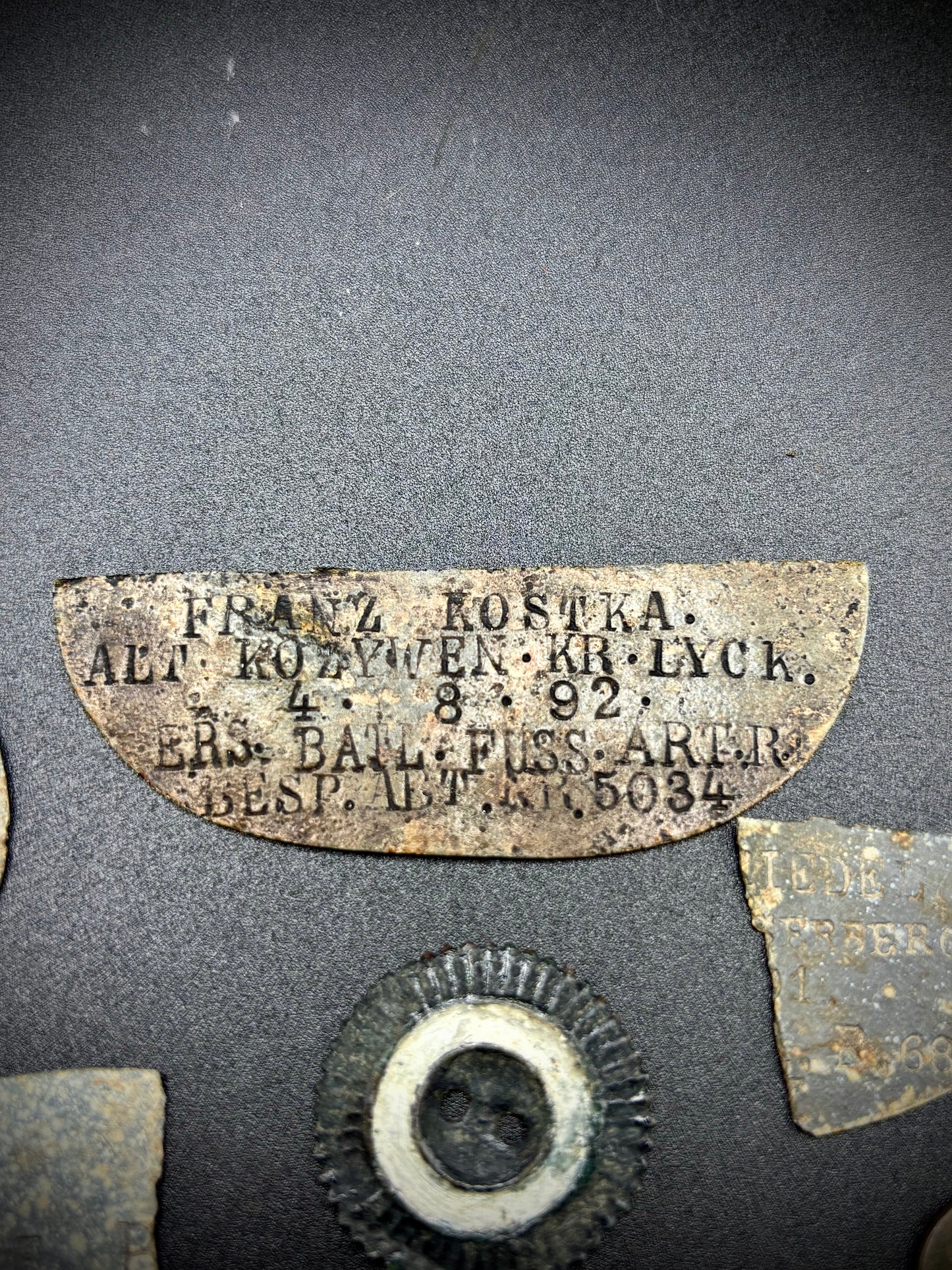 WW1 German Relic Lot Found In The Somme
