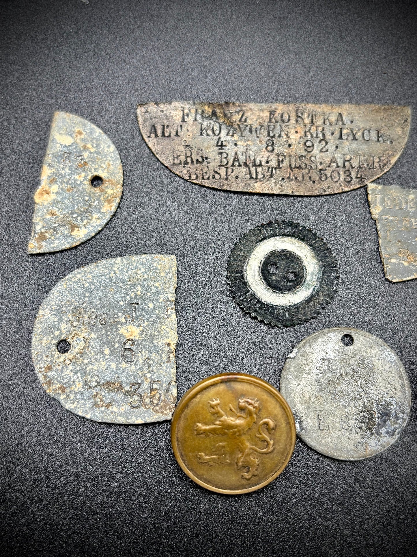 WW1 German Relic Lot Found In The Somme