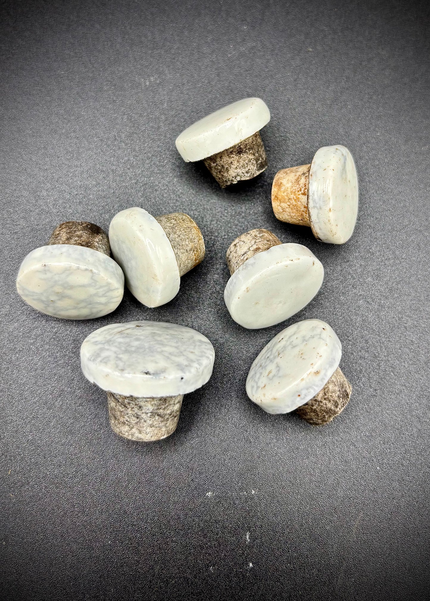 WW1 German Gas Shell Caps White