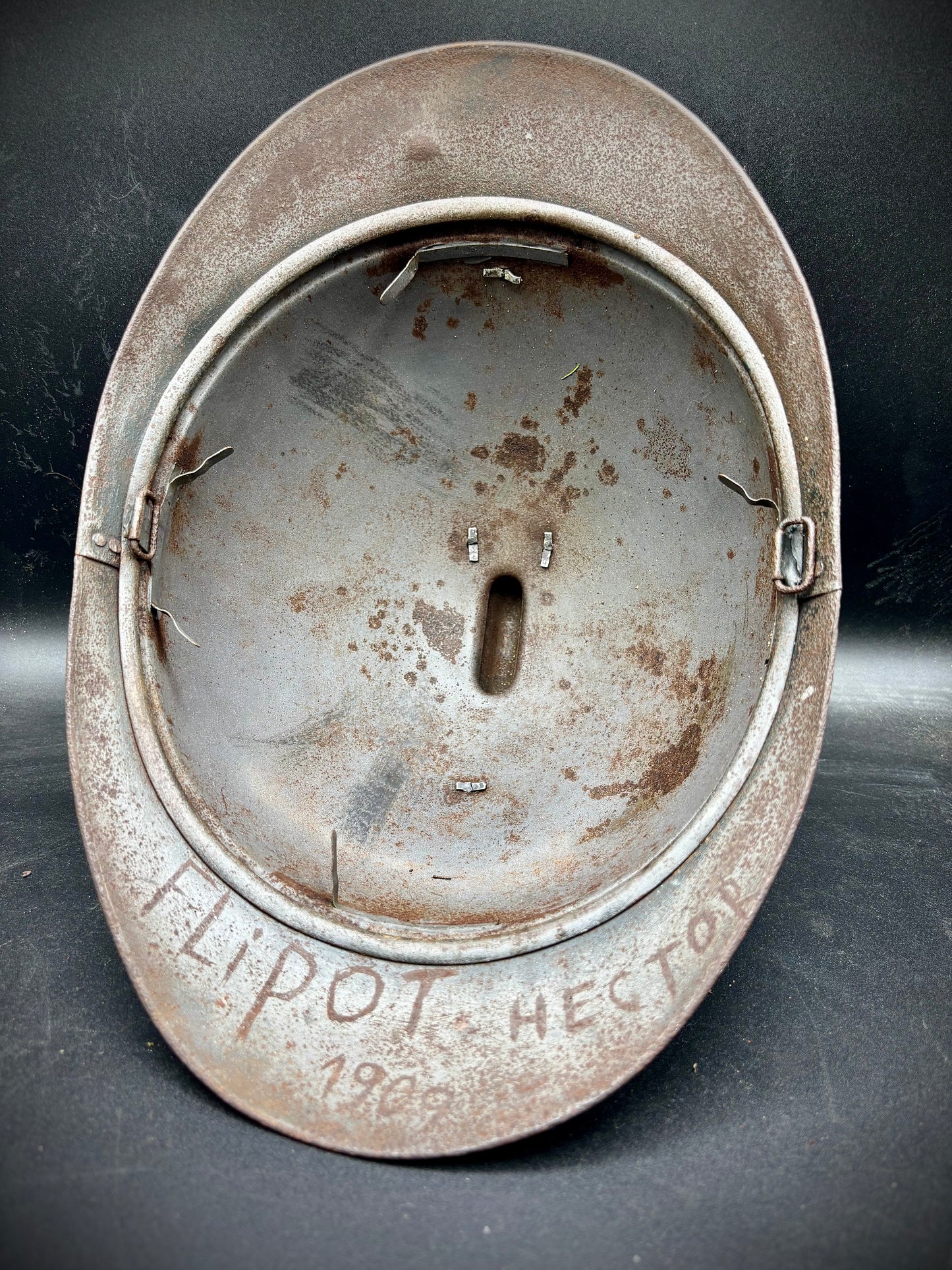 WW1 French Named Helmet Barn Find Somme