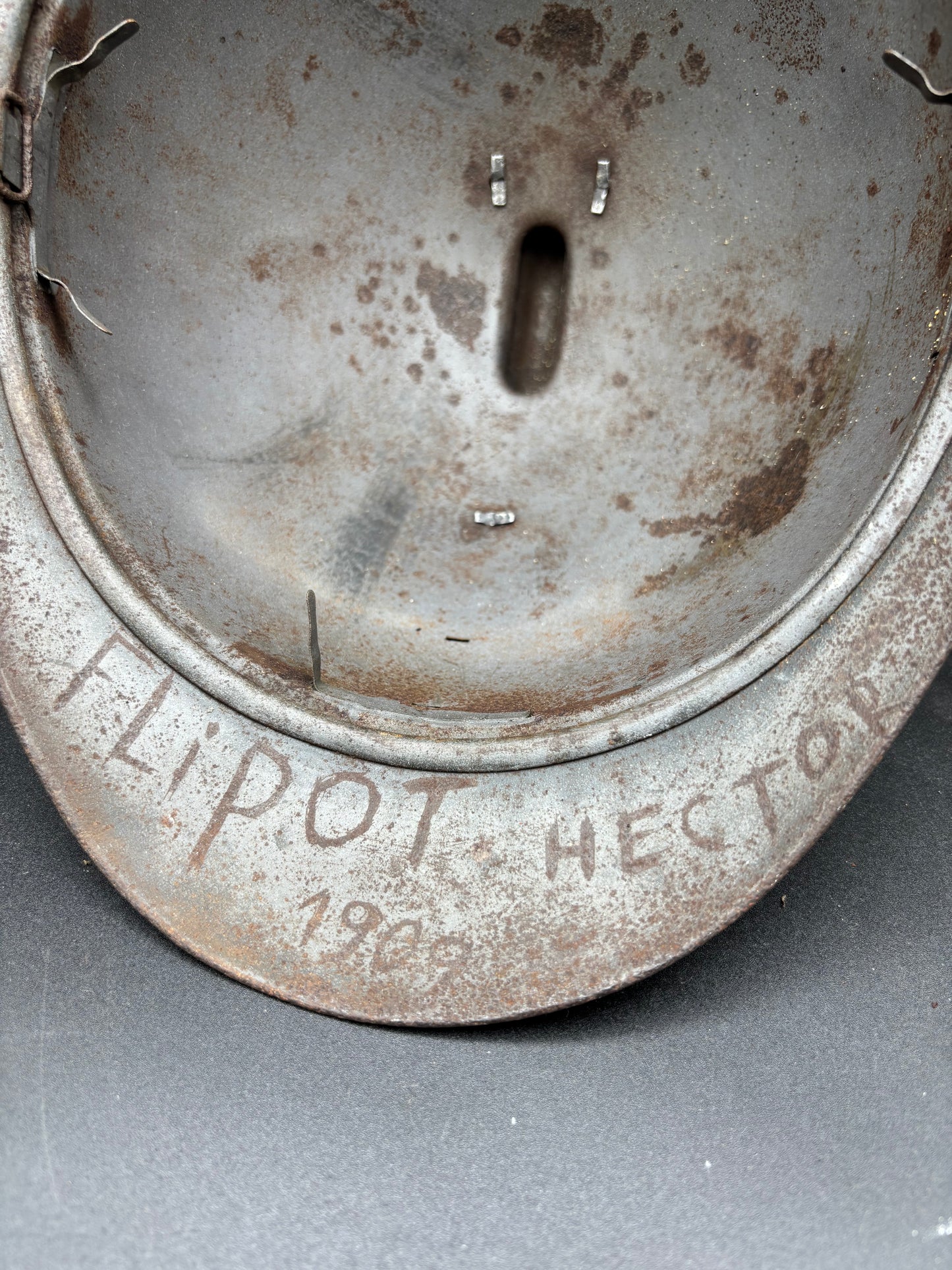 WW1 French Named Helmet Barn Find Somme