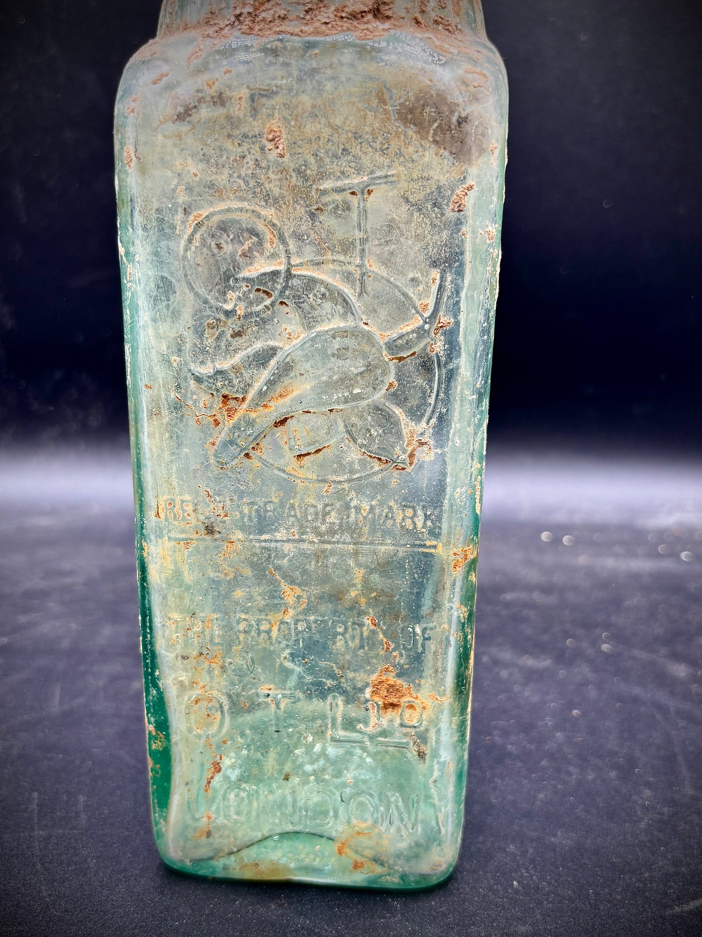 WW1 British Gin Bottle Made In London, Found In Albert Somme