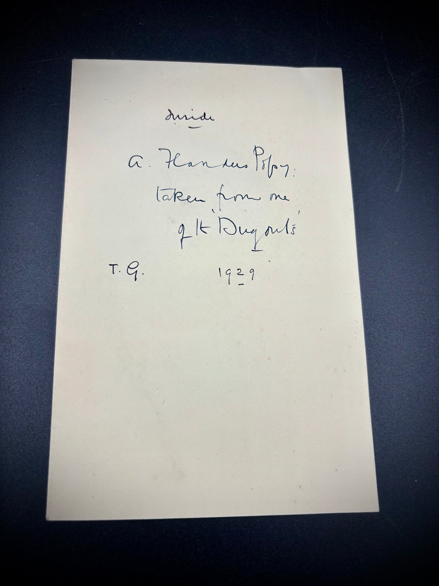 WW1 Poppy Souvenir Found In Flanders 1929