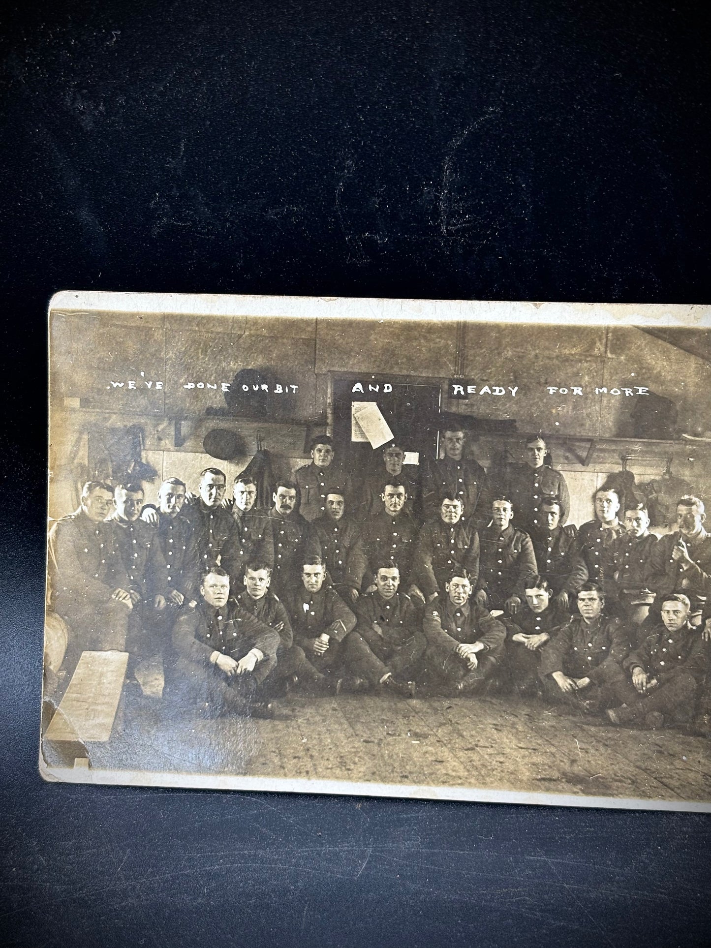 WW1 Group Postcard In Training