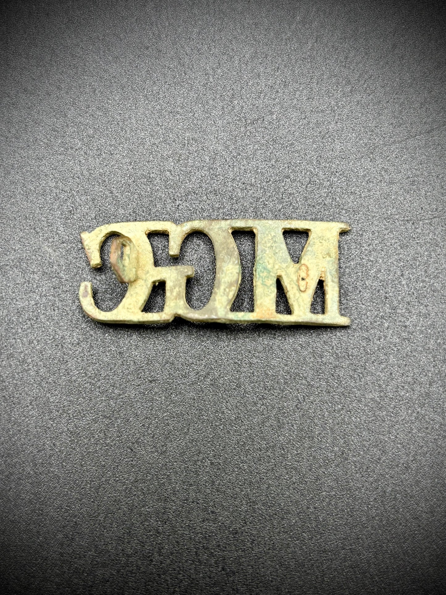 WW1 Machine Gun Corps Shoulder Title Somme Find