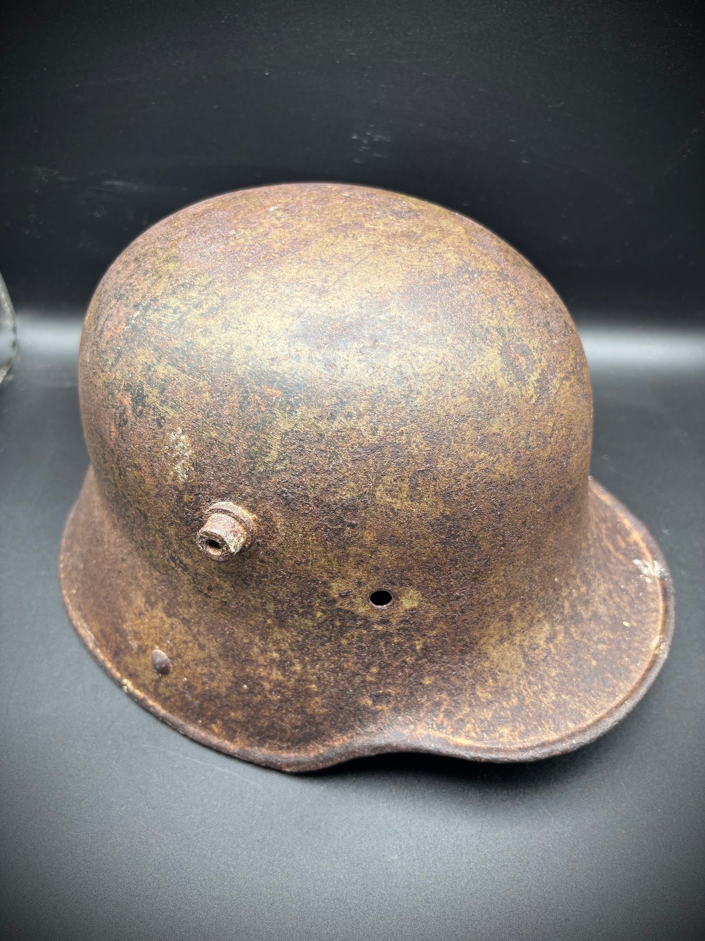 WW1 German M16 Helmet With Camouflage and Name Somme Find