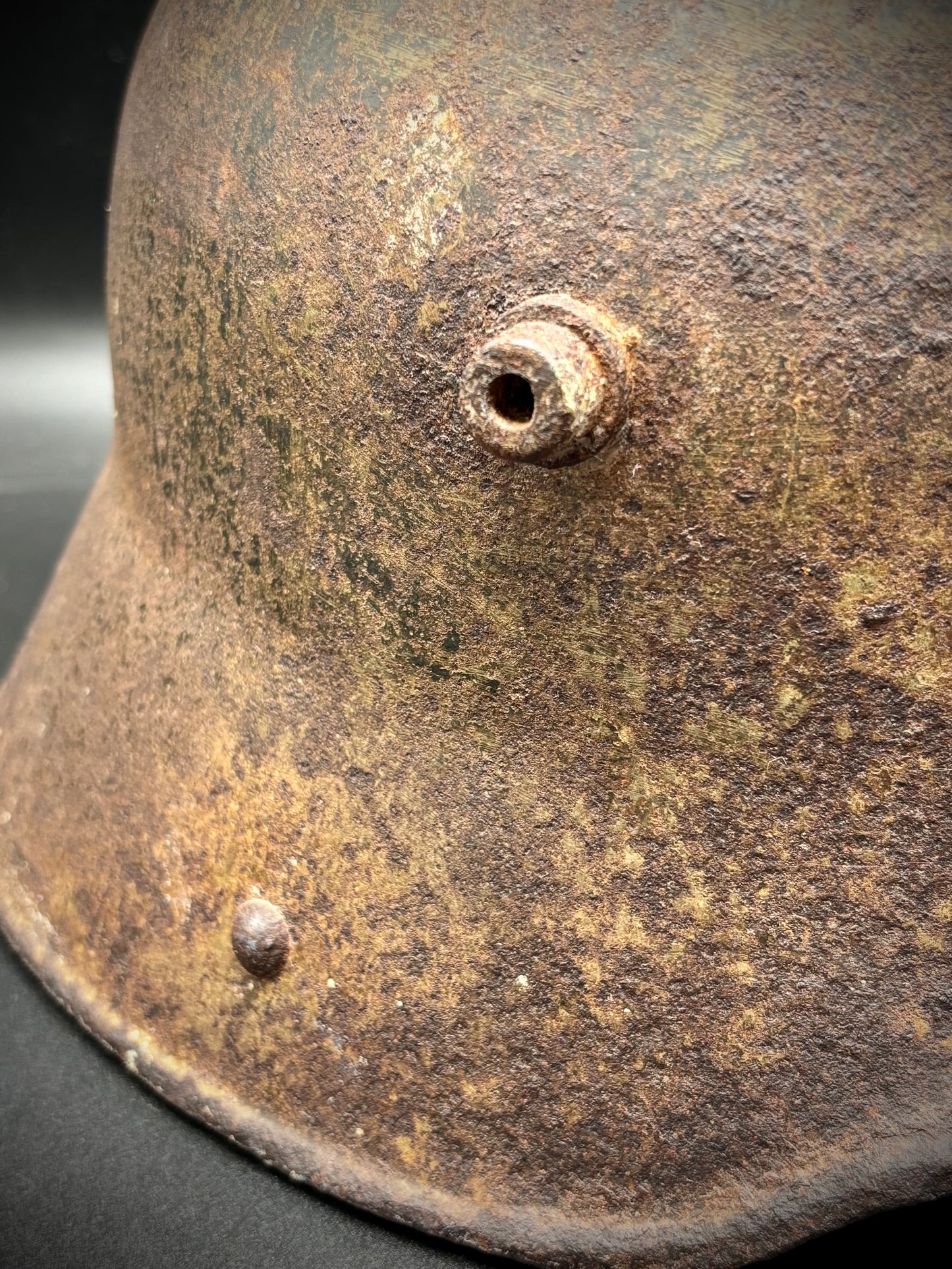 WW1 German M16 Helmet With Camouflage and Name Somme Find
