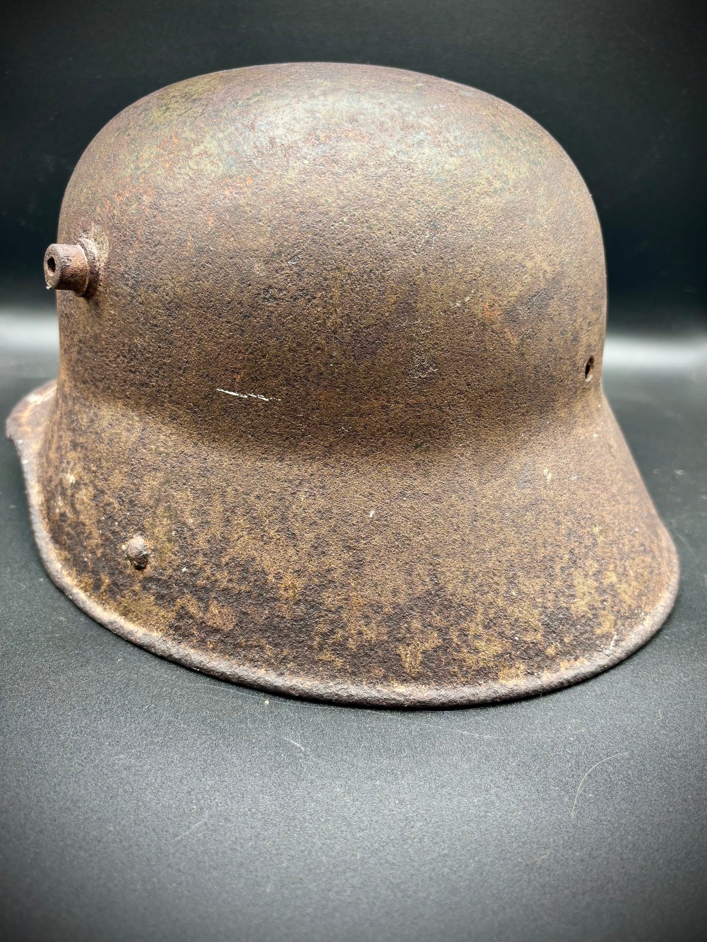 WW1 German M16 Helmet With Camouflage and Name Somme Find