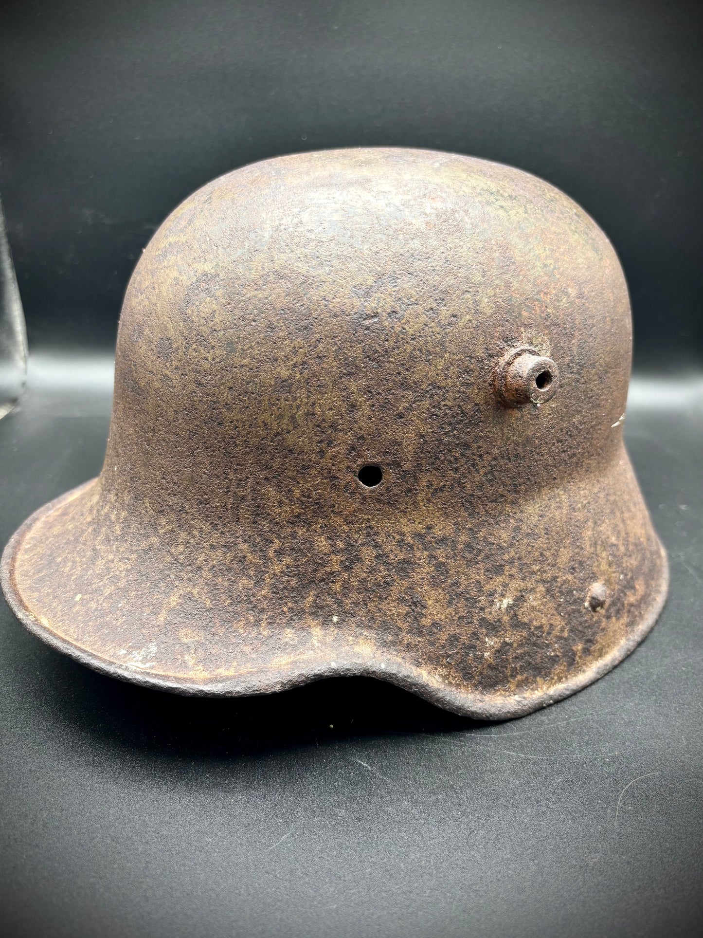 WW1 German M16 Helmet With Camouflage and Name Somme Find