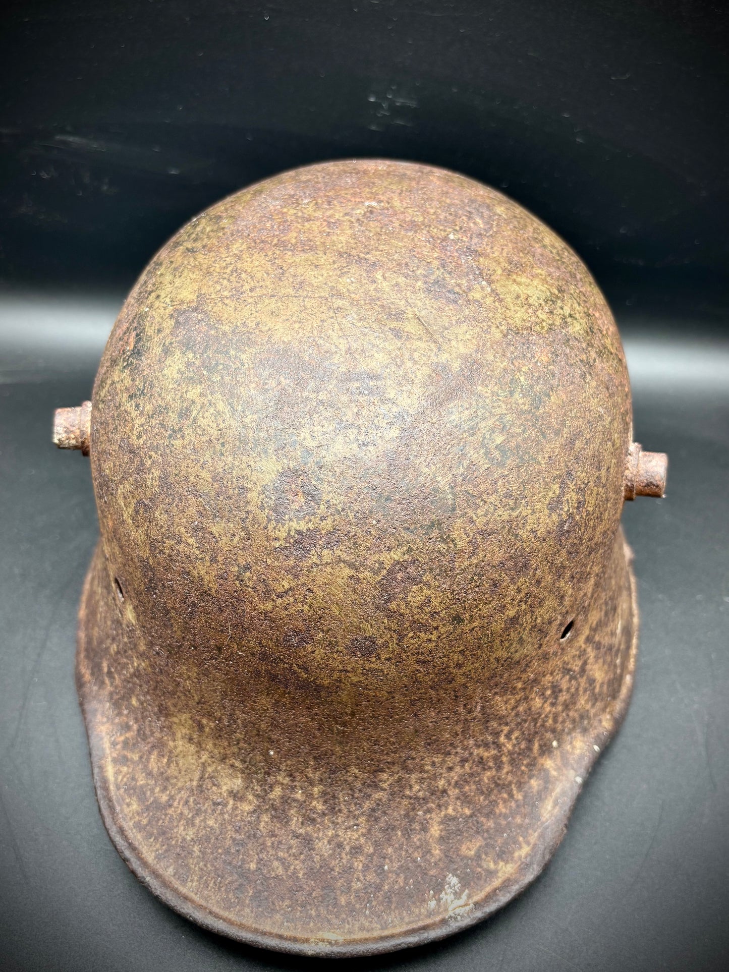 WW1 German M16 Helmet With Camouflage and Name Somme Find