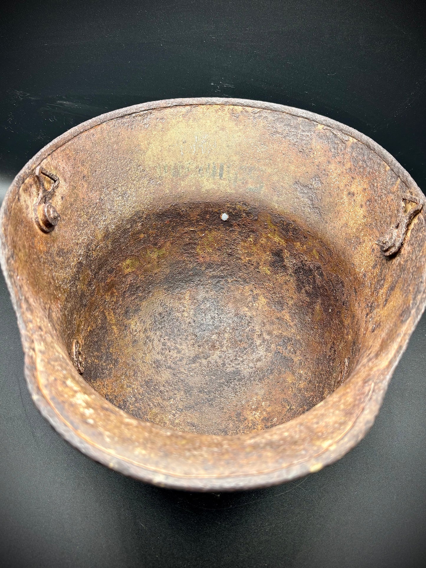 WW1 German M16 Helmet With Camouflage and Name Somme Find