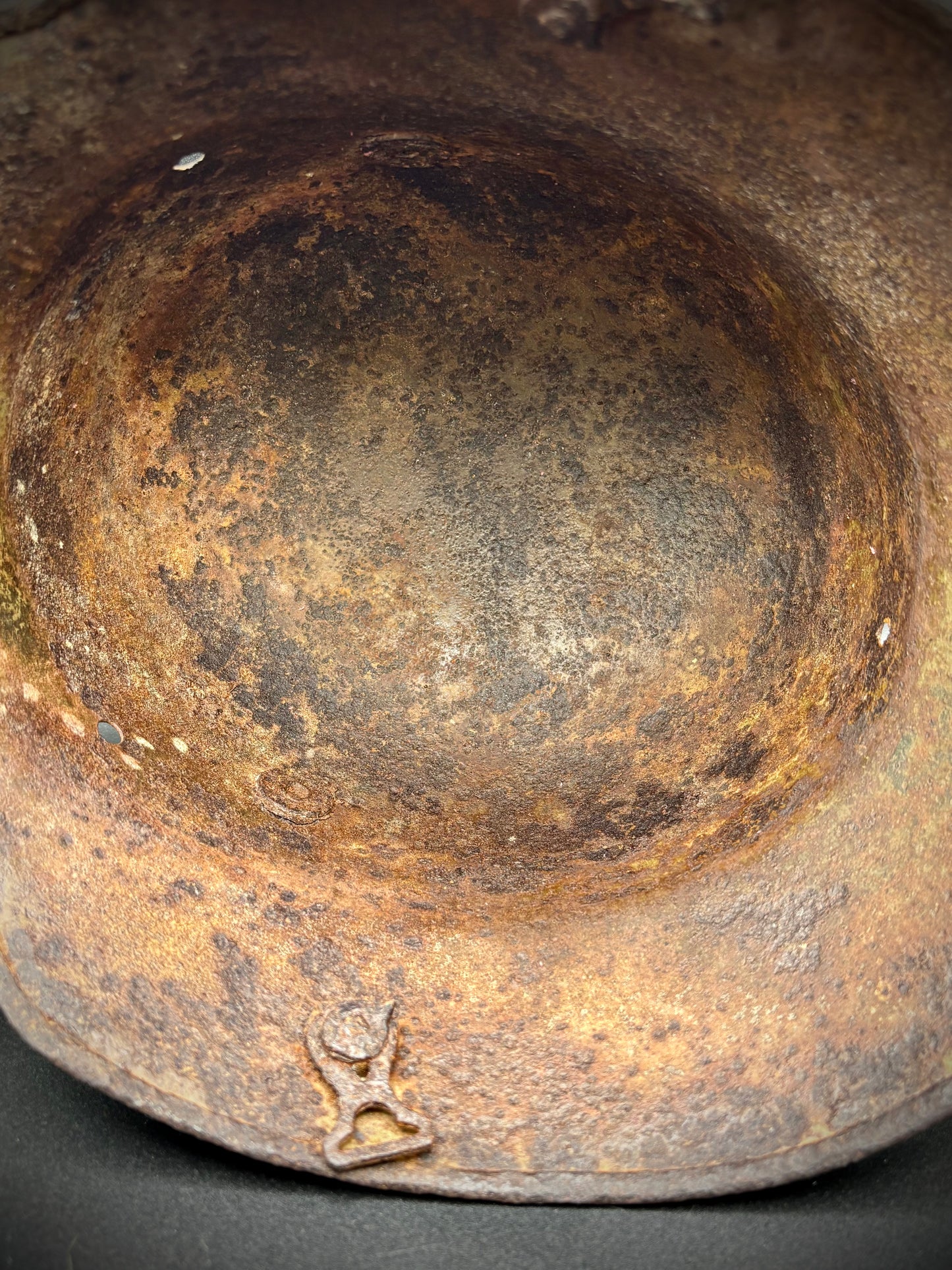 WW1 German M16 Helmet With Camouflage and Name Somme Find
