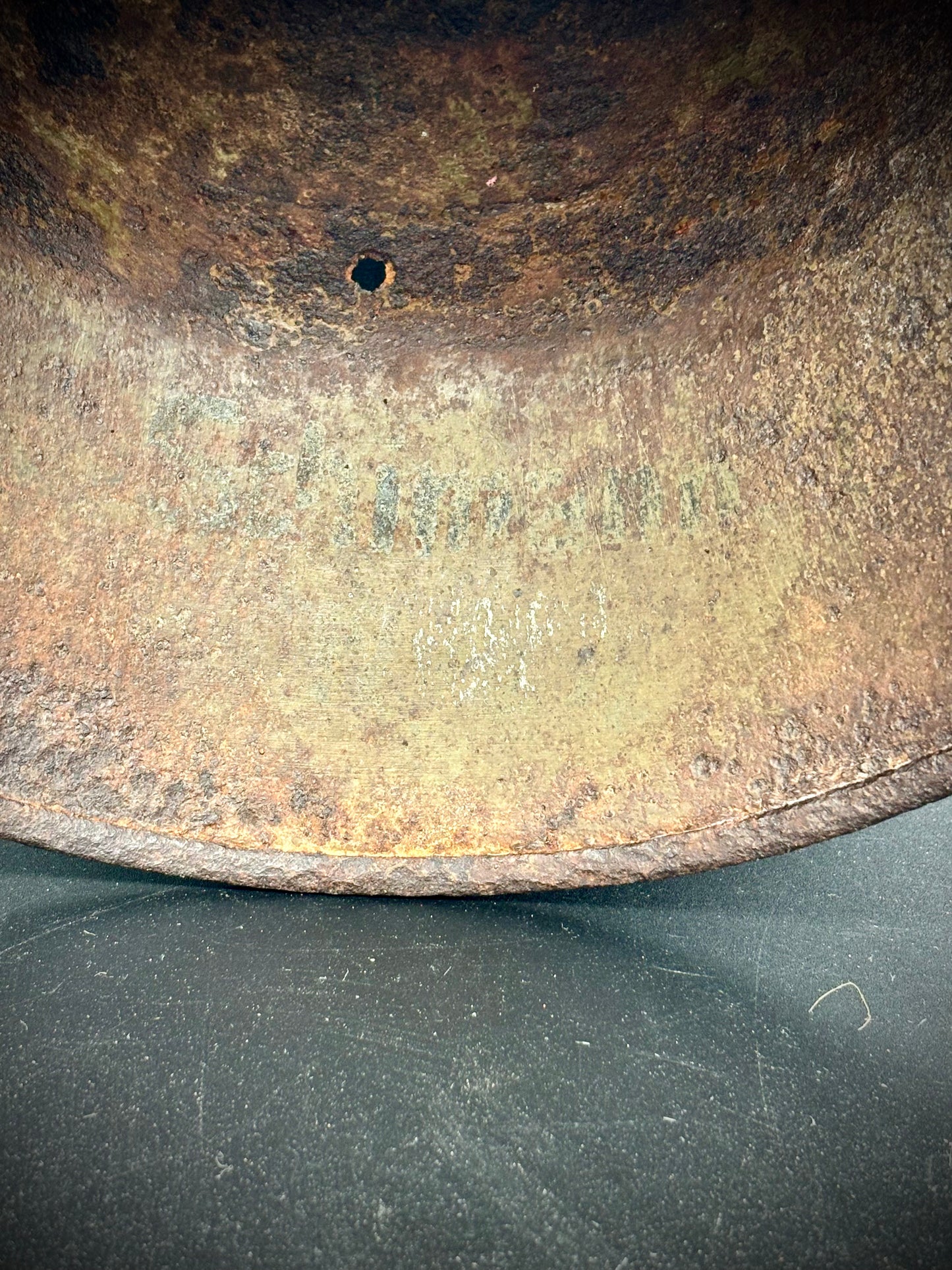 WW1 German M16 Helmet With Camouflage and Name Somme Find