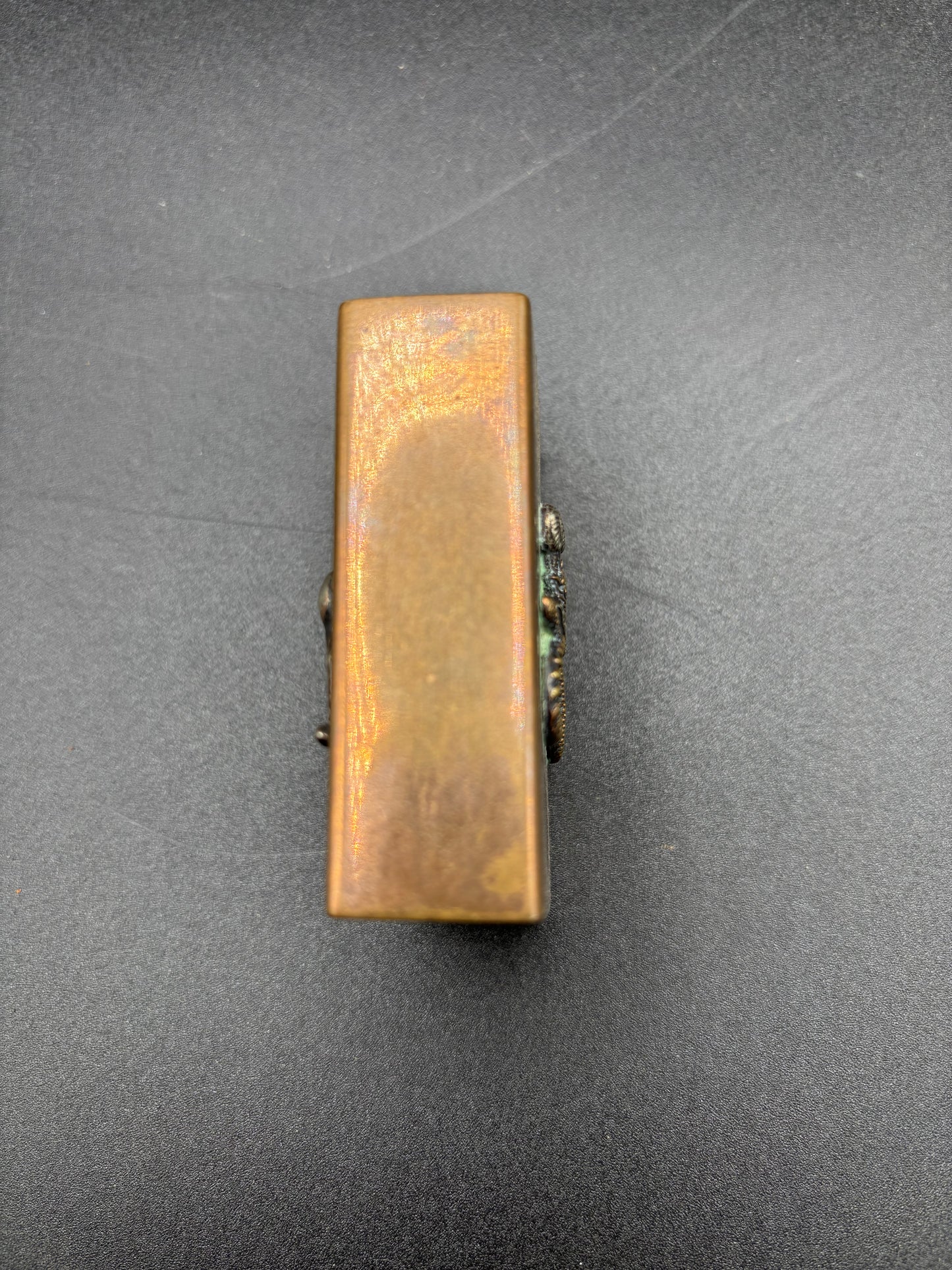 WW1 Trench Art Match Box North Staffordshire Warwickshire Regiment