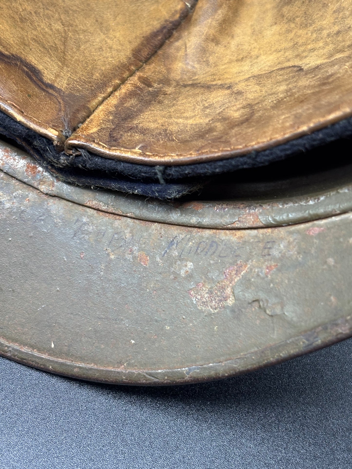 WW1 British Private Purchase Helmet 7th Middlesex Regiment KIA Gommecourt 26th June 1916