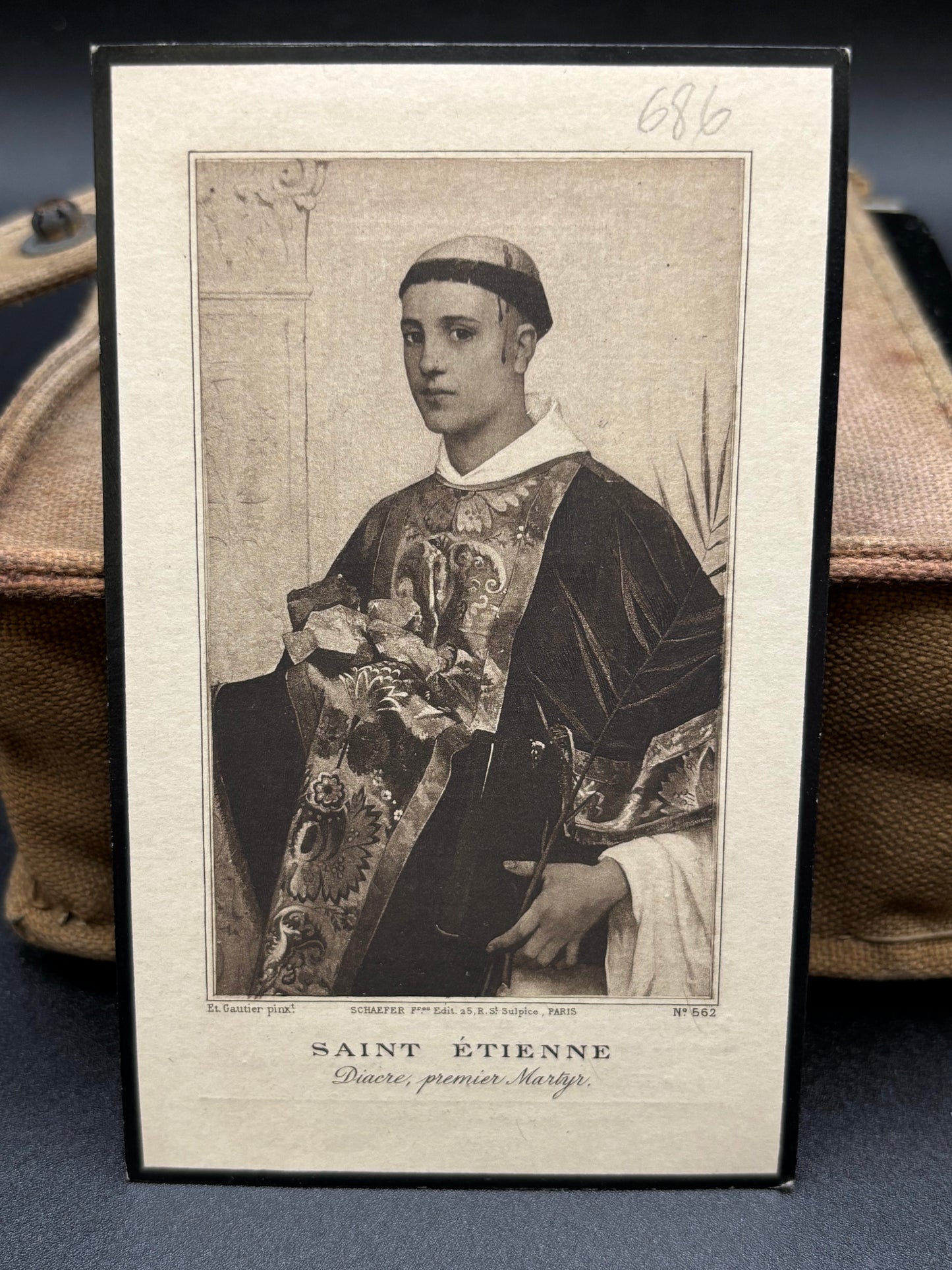 WW1 French Memorial Card Very Early War Foncquevillers