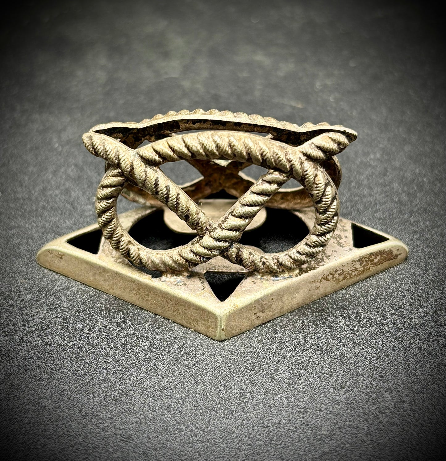 WW1 Or Earlier South Staffordshire Regiment Silver Menu Holder