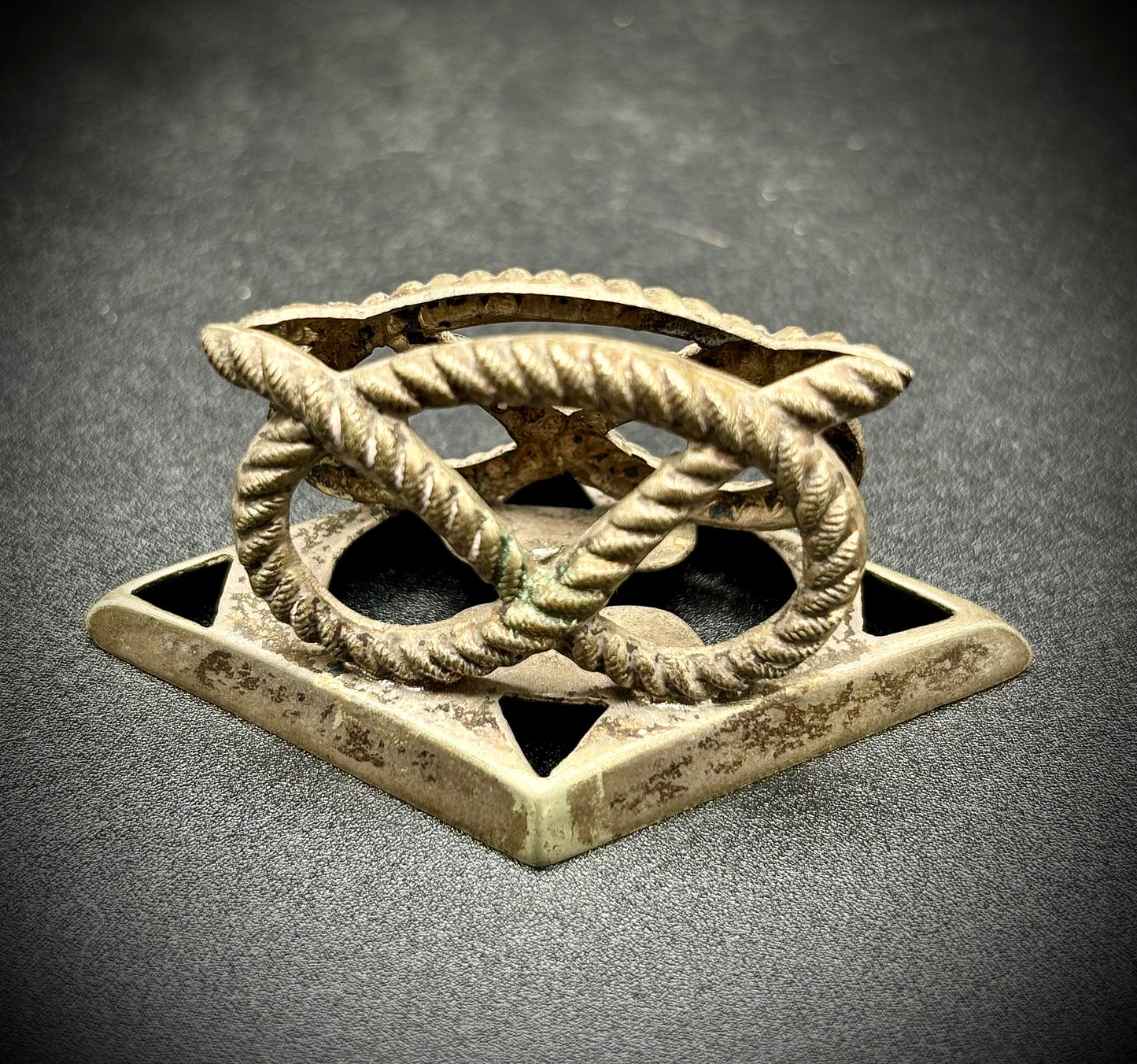 WW1 Or Earlier South Staffordshire Regiment Silver Menu Holder