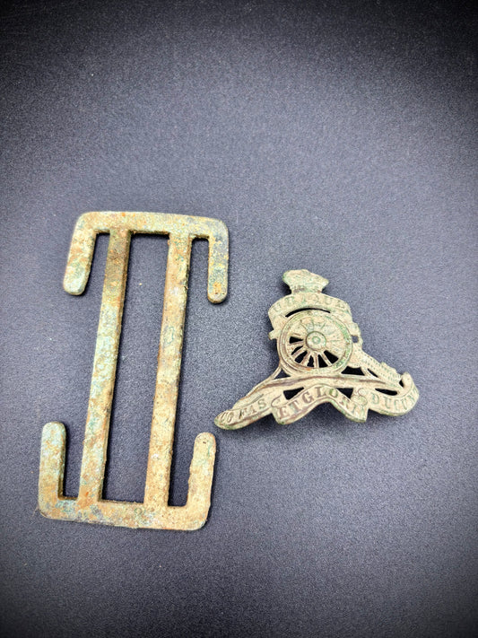 WW1 Royal Artillery and Webbing Buckle Arras finds