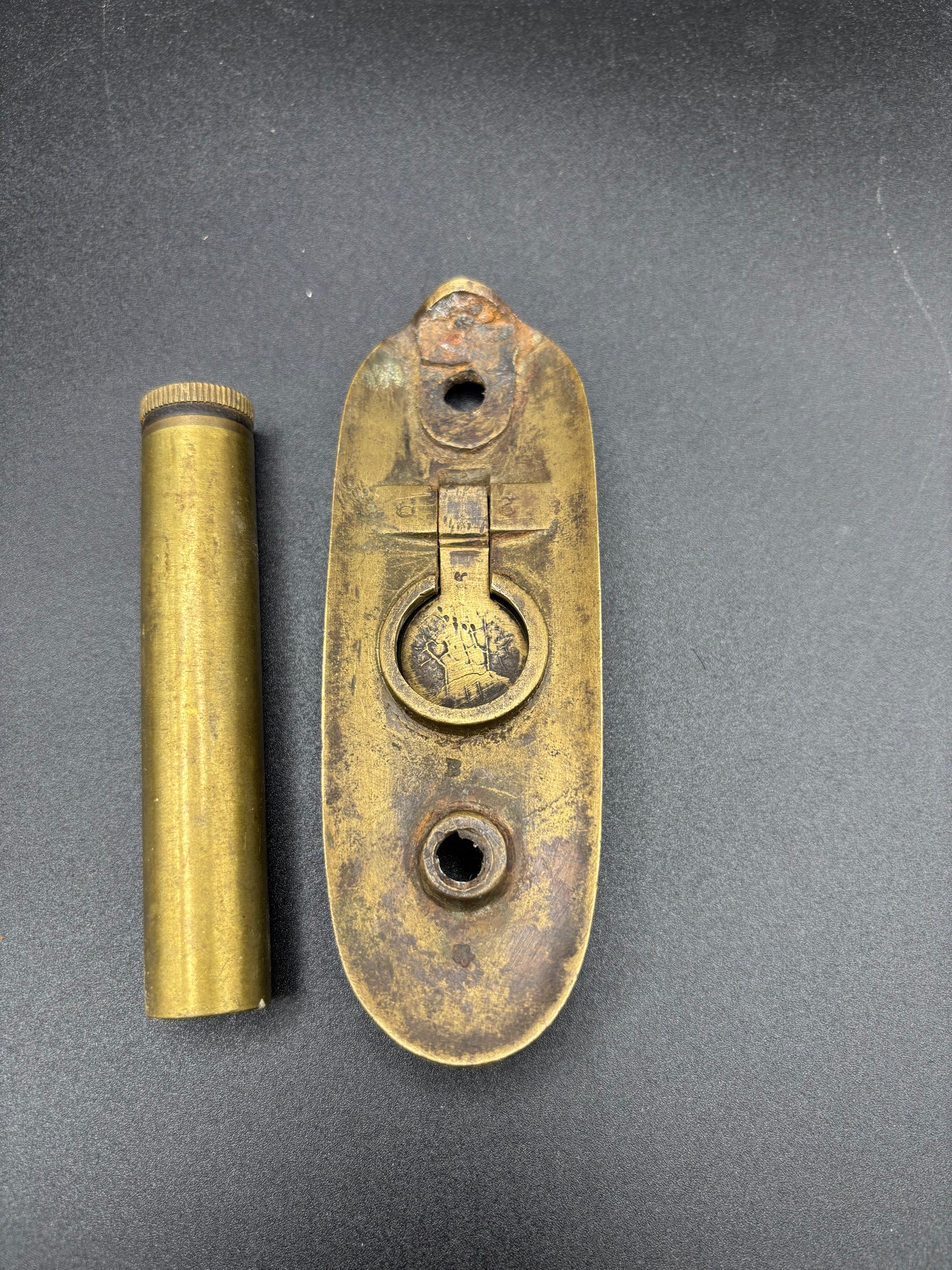 WW1 Lee Enfield Relic Butt Plate And Oil Bottle