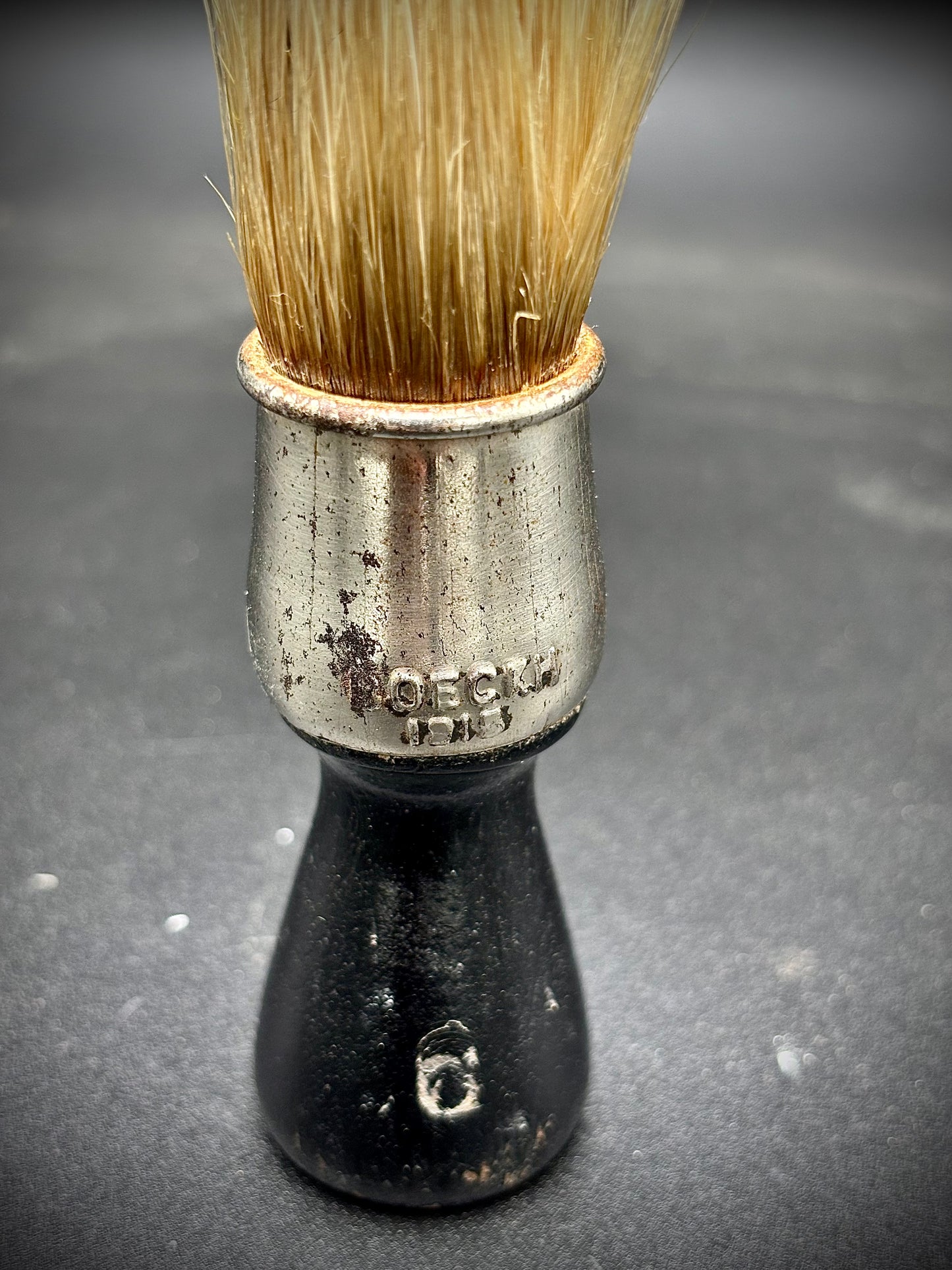 WW1 British Shaving Cream Brush Dated 1915
