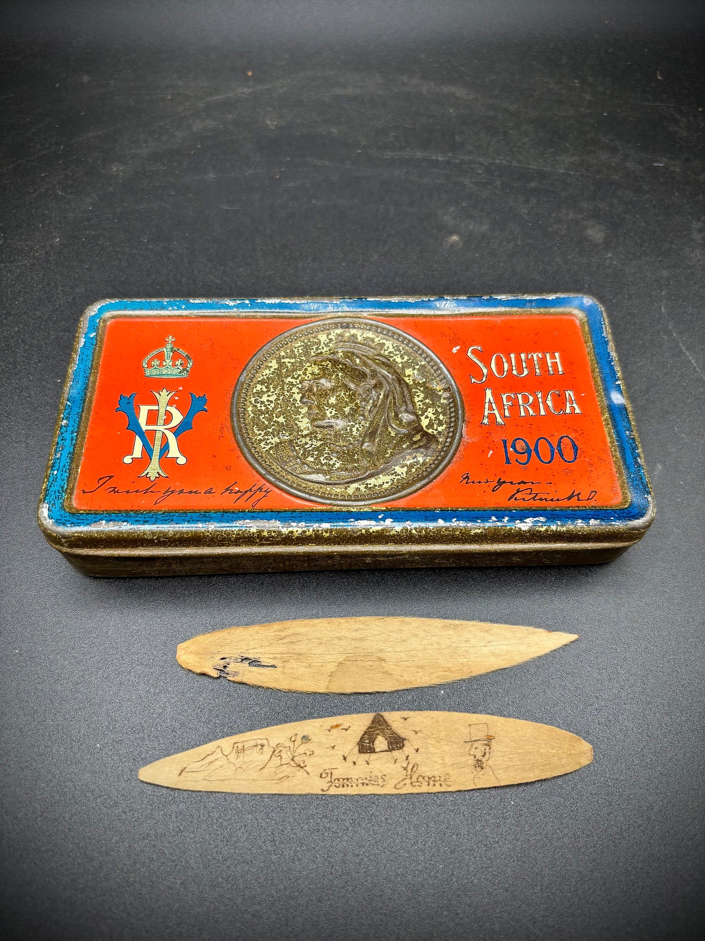 Boar War Queen Victoria Christmas Tin With Extras