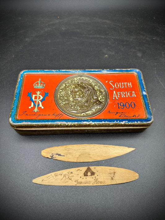 Boar War Queen Victoria Christmas Tin With Extras