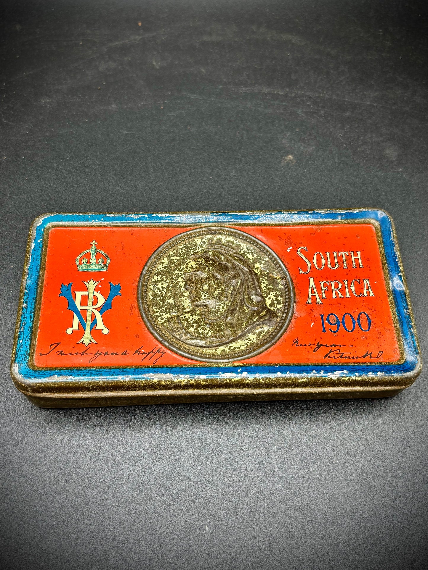 Boar War Queen Victoria Christmas Tin With Extras