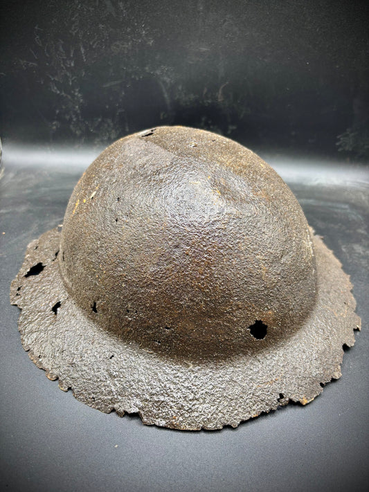 WW1 British Helmet Found At Mouquet Farm, Somme