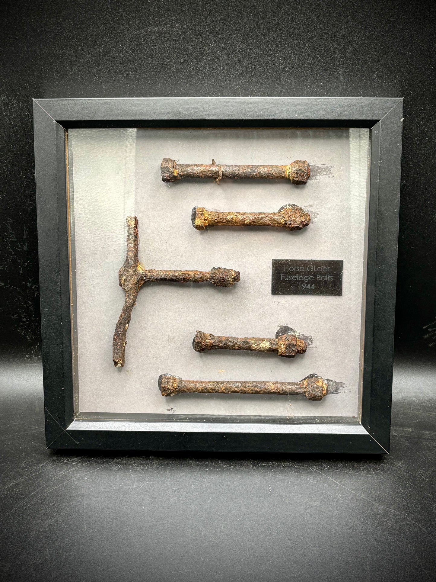WW2 Arnhem Glider Bolt Relic Display