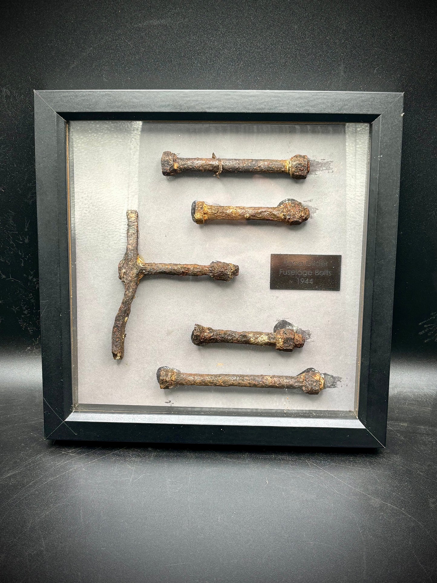 WW2 Arnhem Glider Bolt Relic Display