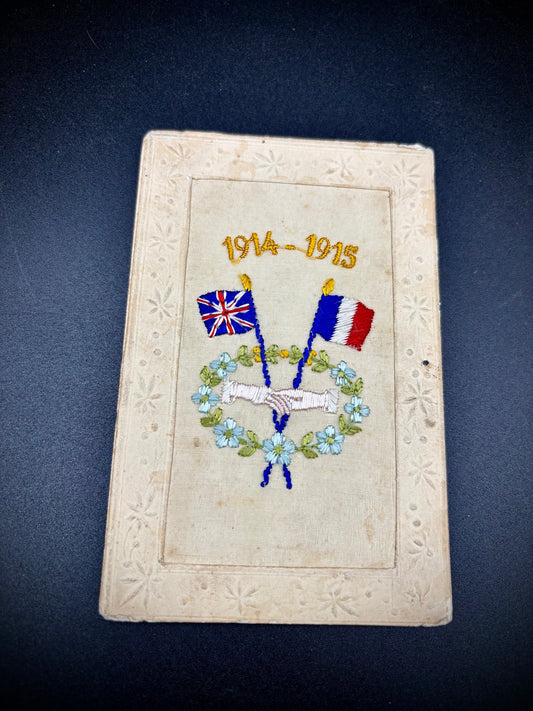 WW1 Hand Sewn Postcard 1914- 1915