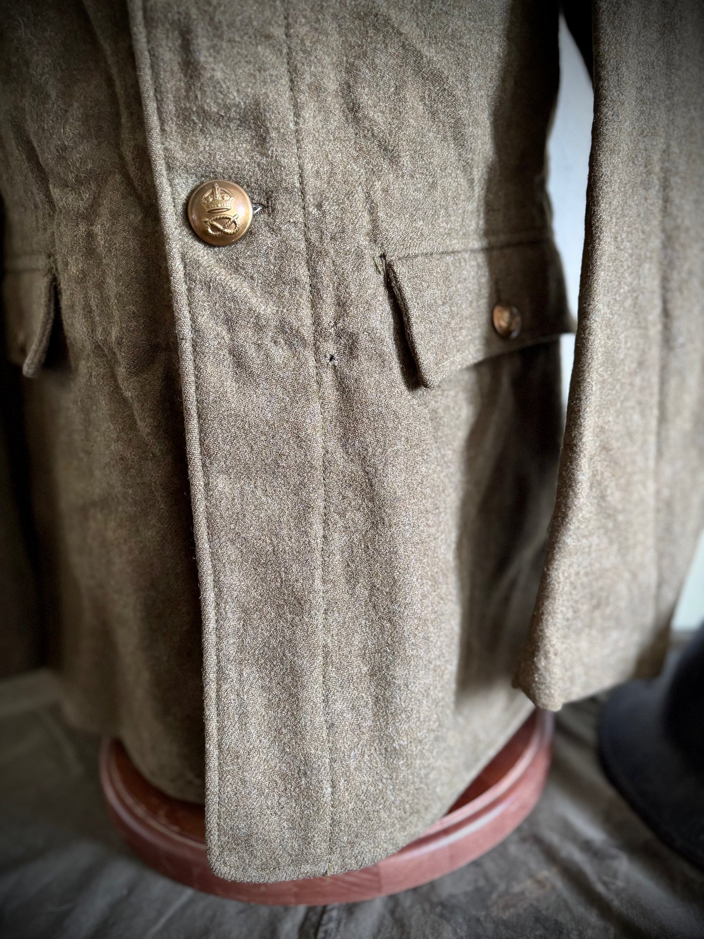 WW1 Helmet, Tunic and Cap 1/5th South Staffordshire Named