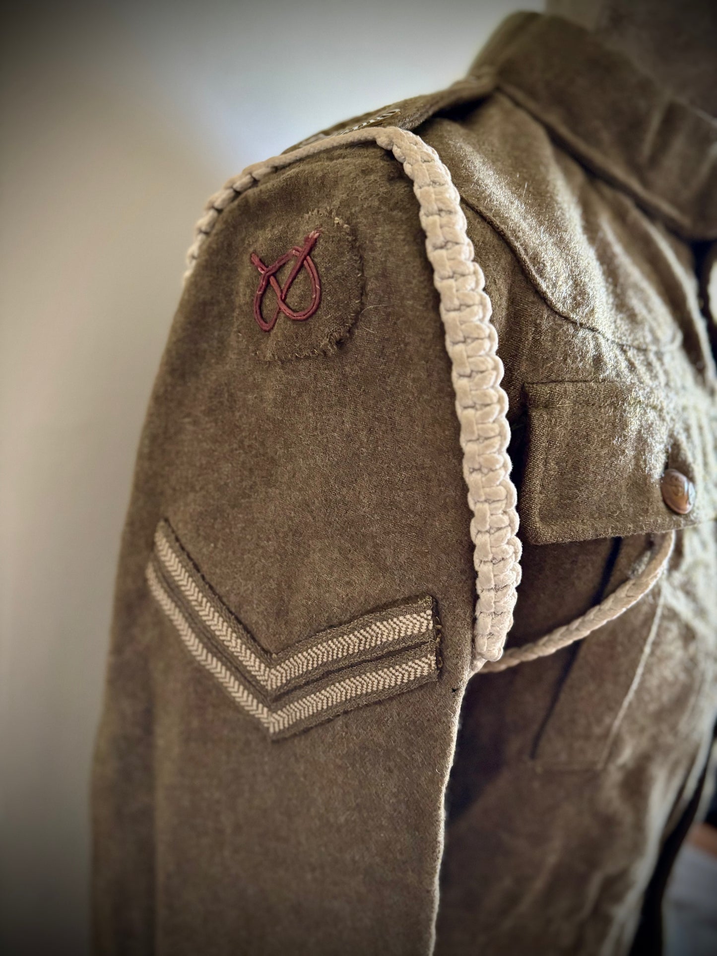WW1 Helmet, Tunic and Cap 1/5th South Staffordshire Named