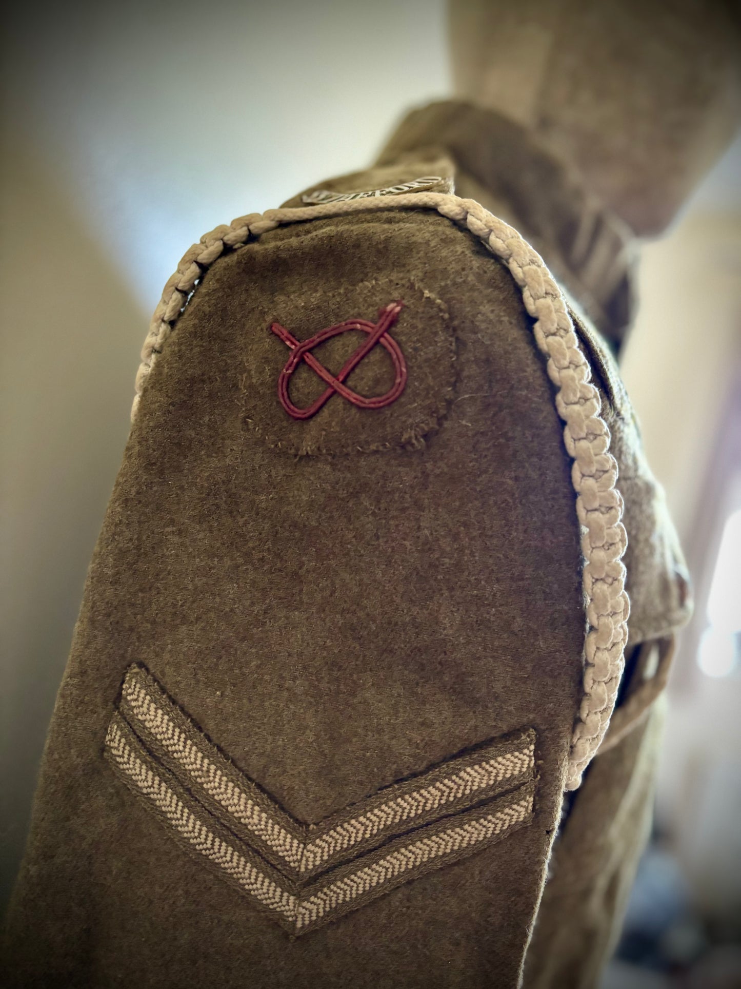 WW1 Helmet, Tunic and Cap 1/5th South Staffordshire Named