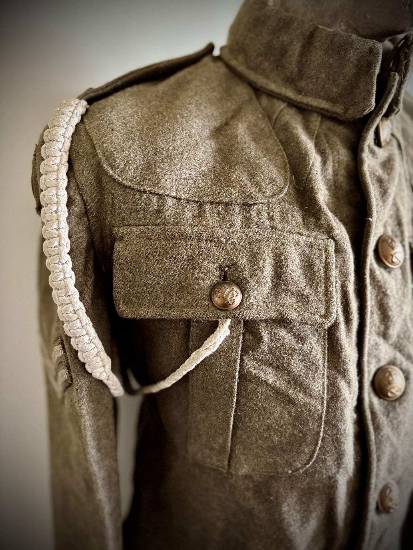 WW1 Helmet, Tunic and Cap 1/5th South Staffordshire Named