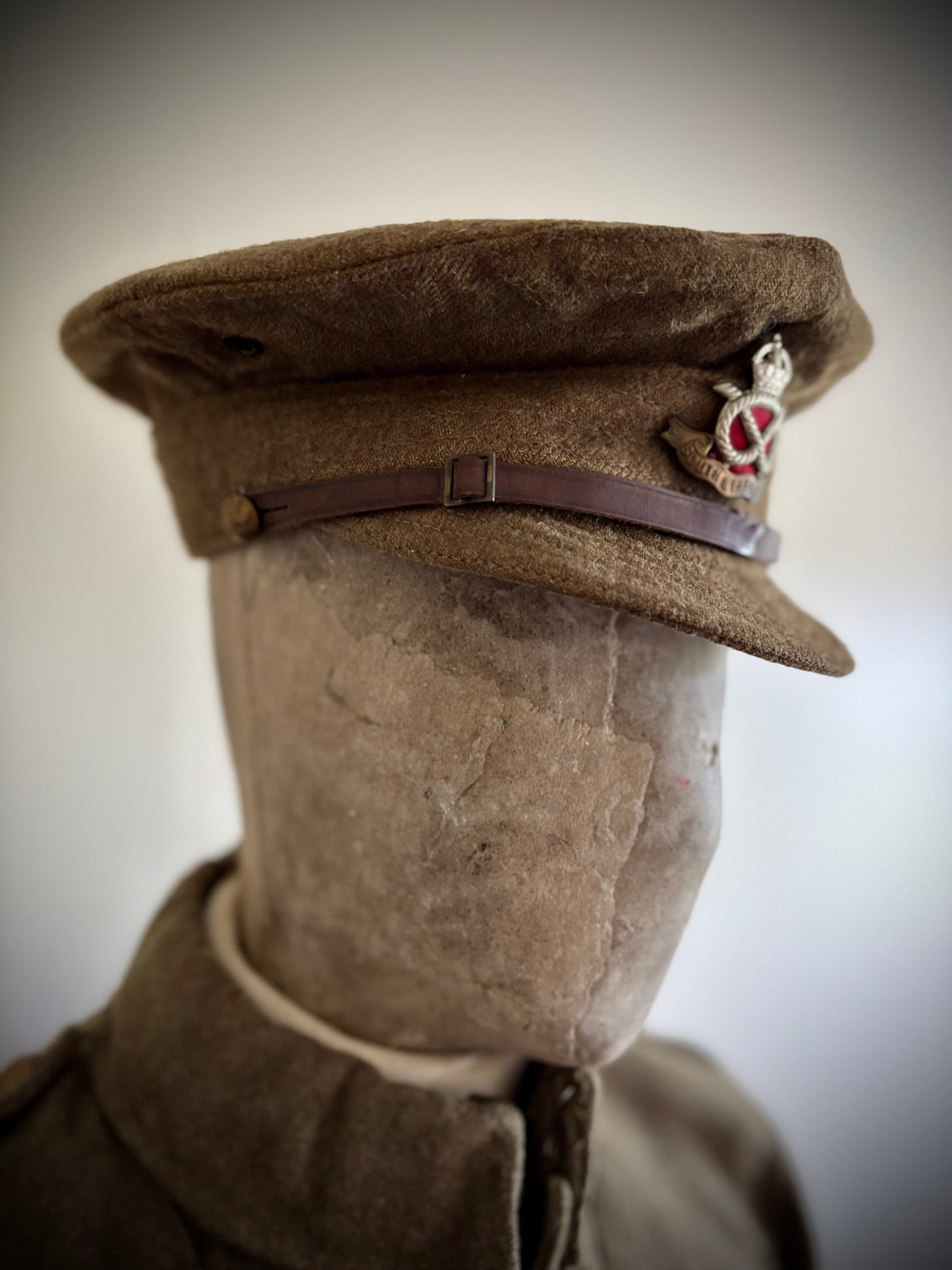 WW1 Helmet, Tunic and Cap 1/5th South Staffordshire Named