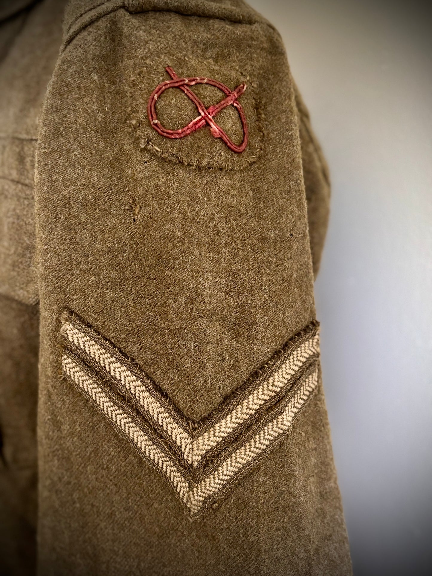 WW1 Helmet, Tunic and Cap 1/5th South Staffordshire Named