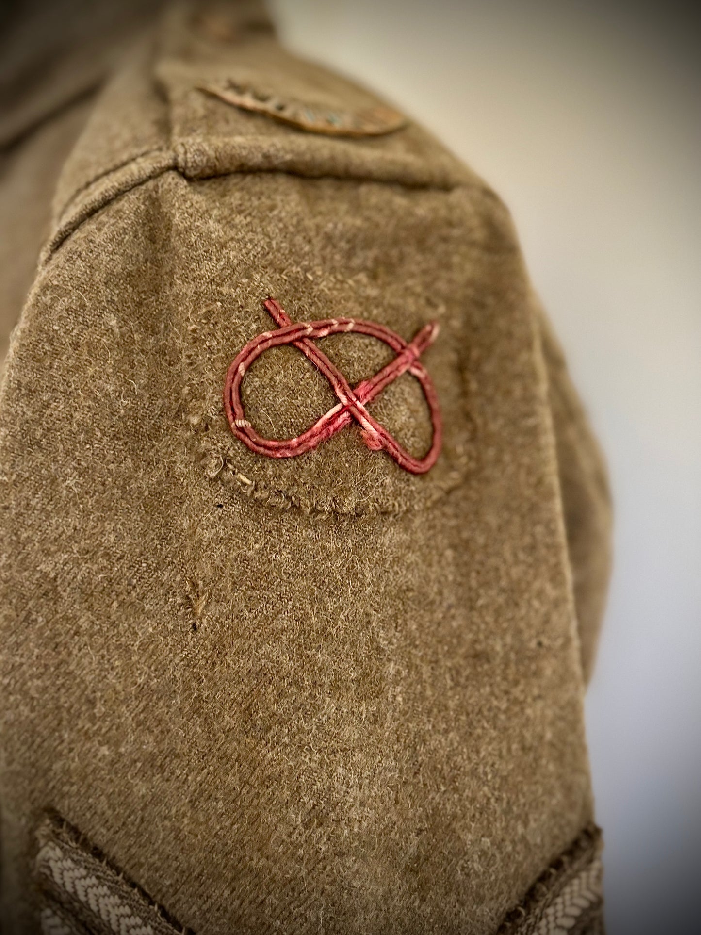 WW1 Helmet, Tunic and Cap 1/5th South Staffordshire Named