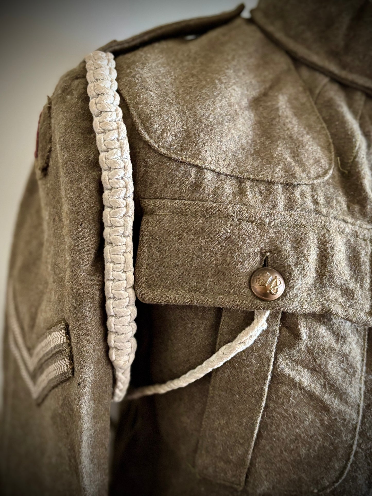 WW1 Helmet, Tunic and Cap 1/5th South Staffordshire Named