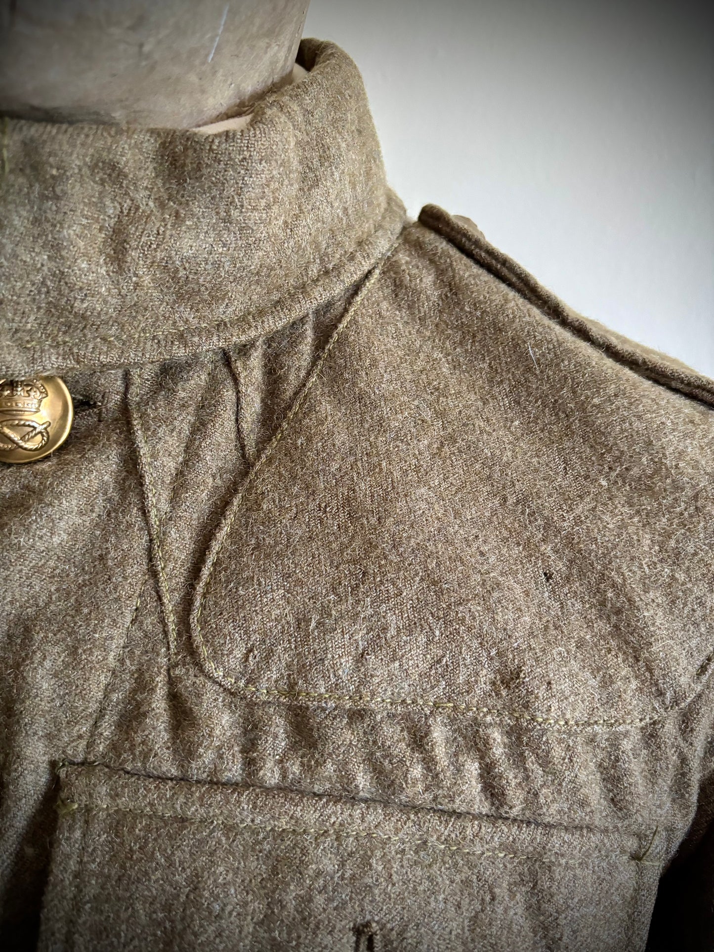 WW1 Helmet, Tunic and Cap 1/5th South Staffordshire Named