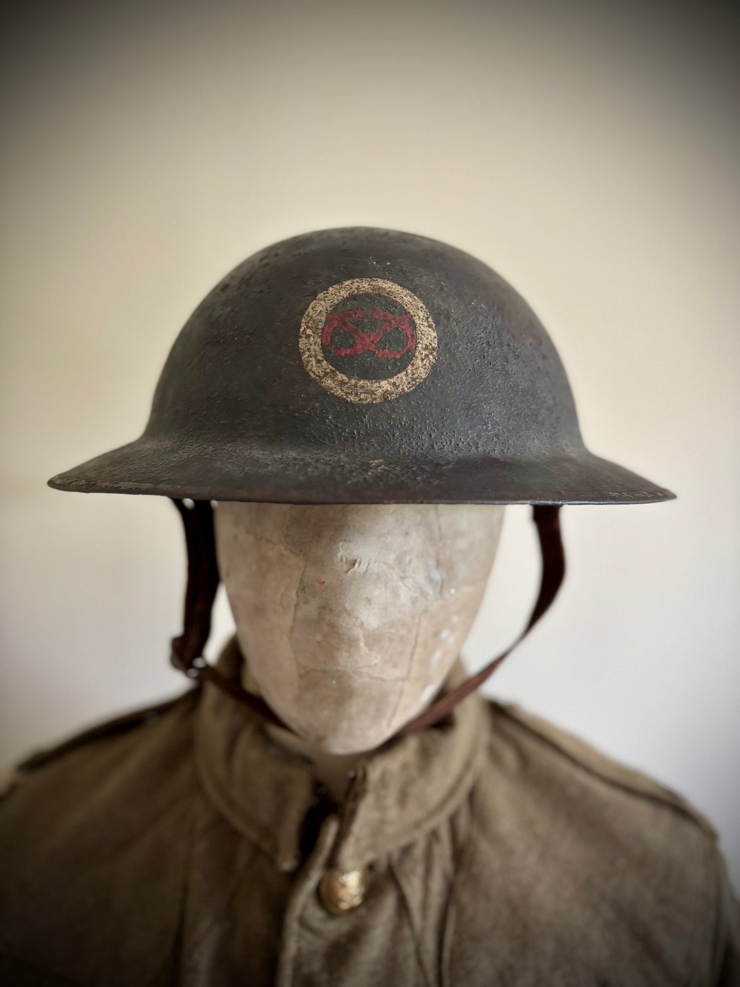 WW1 Helmet, Tunic and Cap 1/5th South Staffordshire Named