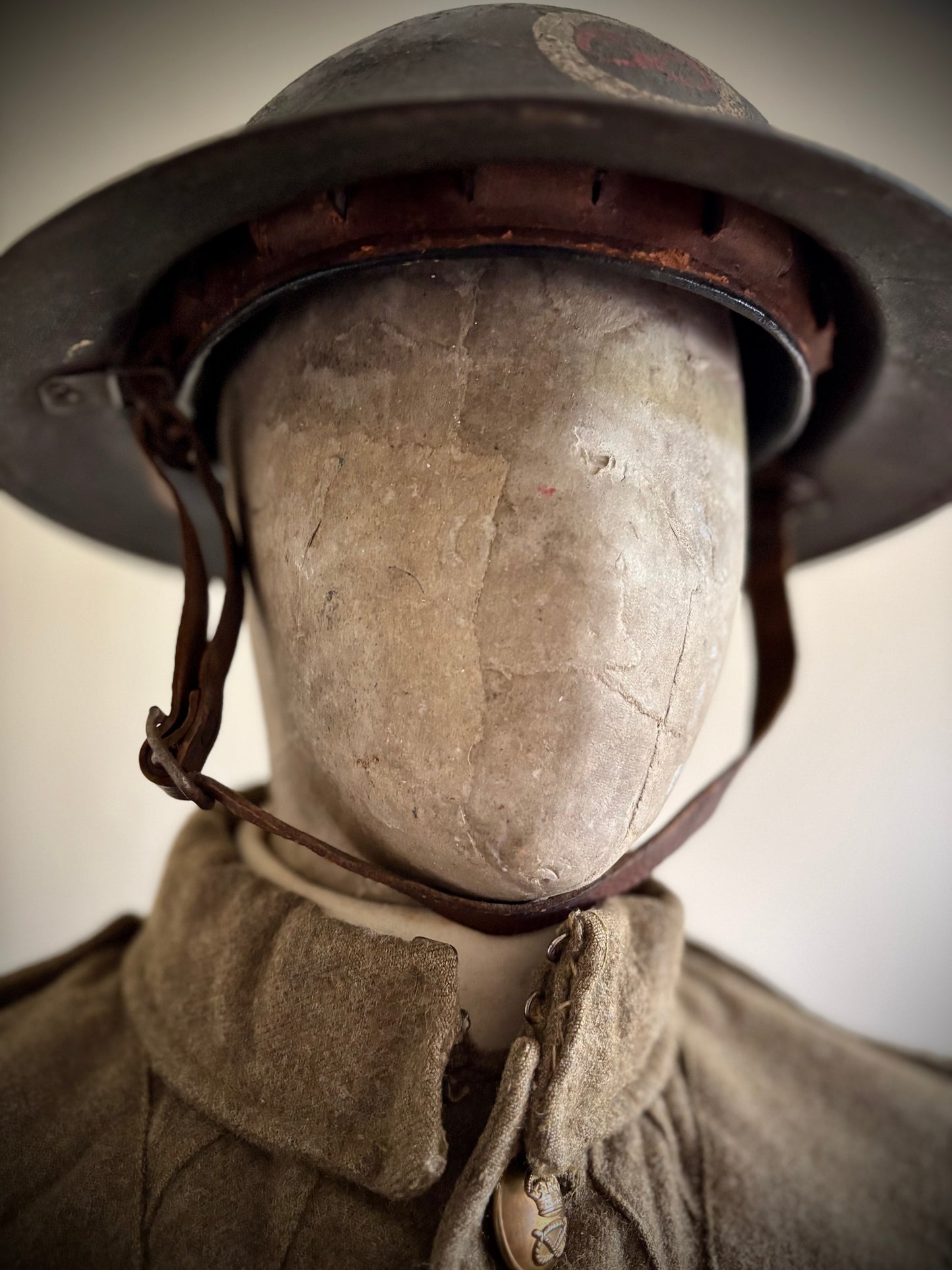 WW1 Helmet, Tunic and Cap 1/5th South Staffordshire Named