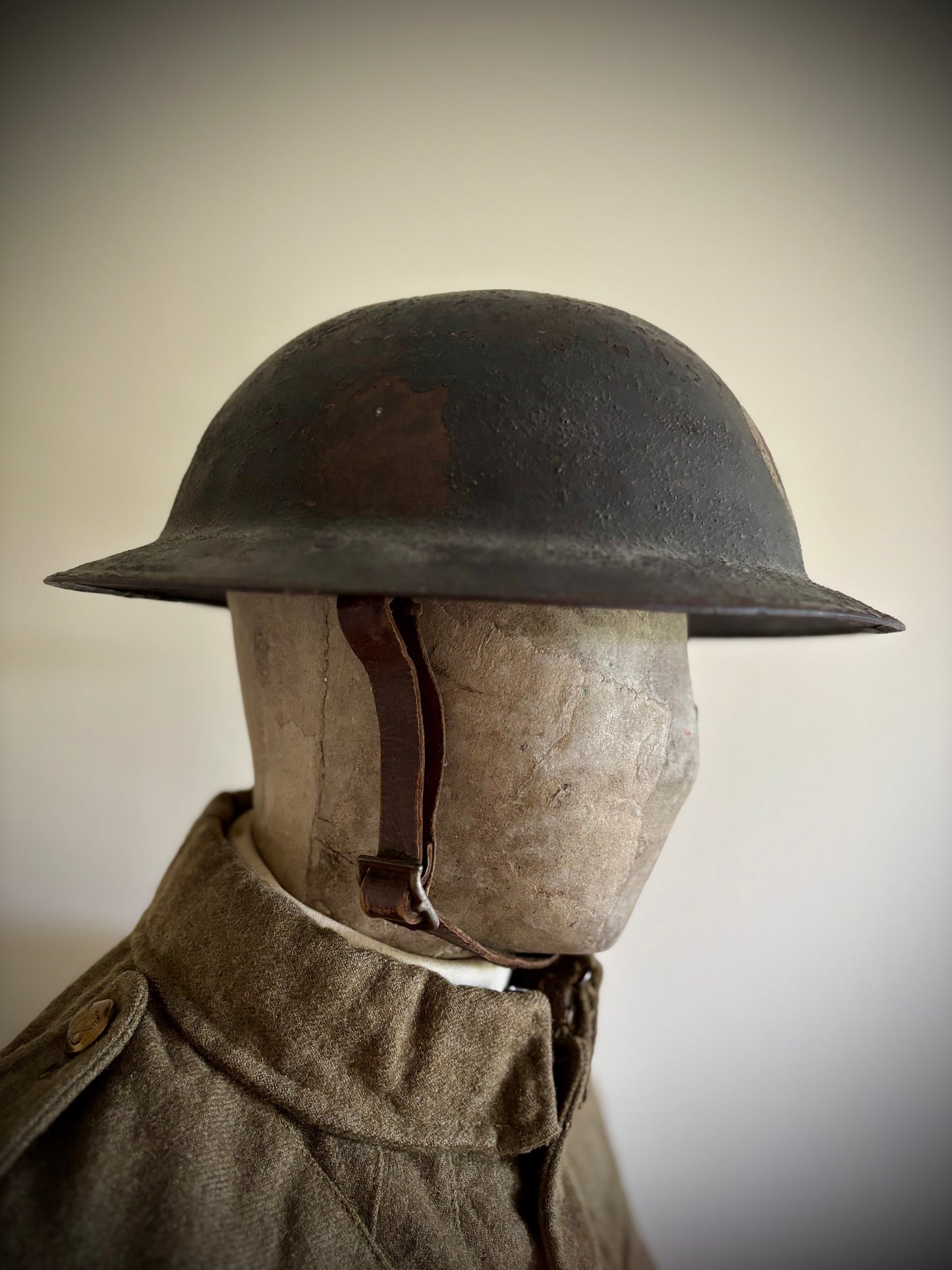 WW1 Helmet, Tunic and Cap 1/5th South Staffordshire Named