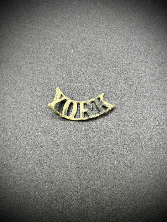 WW1 York Relic Shoulder Title Somme Find