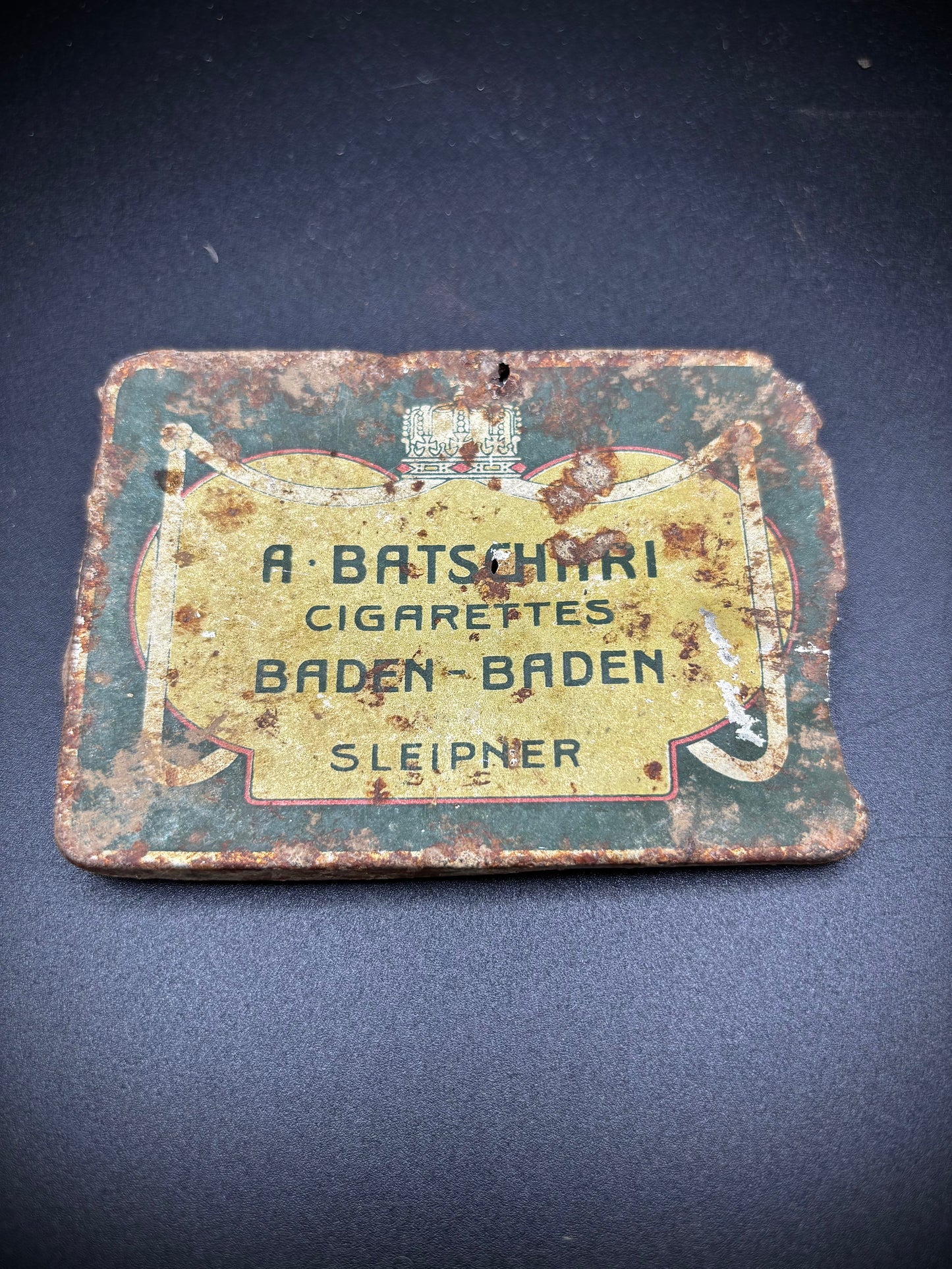 WW1 German Cigarette Tin Lid Somme Find